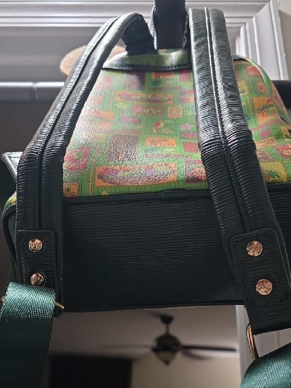 Loungefly Green Tiki Mickey Ear Mini Backpack - Picture 3 of 5